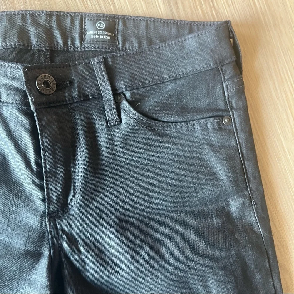 Ag Adriano Goldschmied Absolute Legging Extreme Skinny Dark Gray Black Coated 25